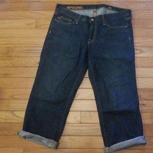 J crew hip slung dark denim capri jeans size 30 Vintage Y2k